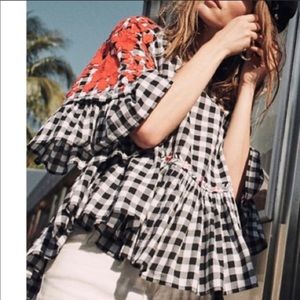 Anthropologie Pankaj and Nidhi Gingham Swing